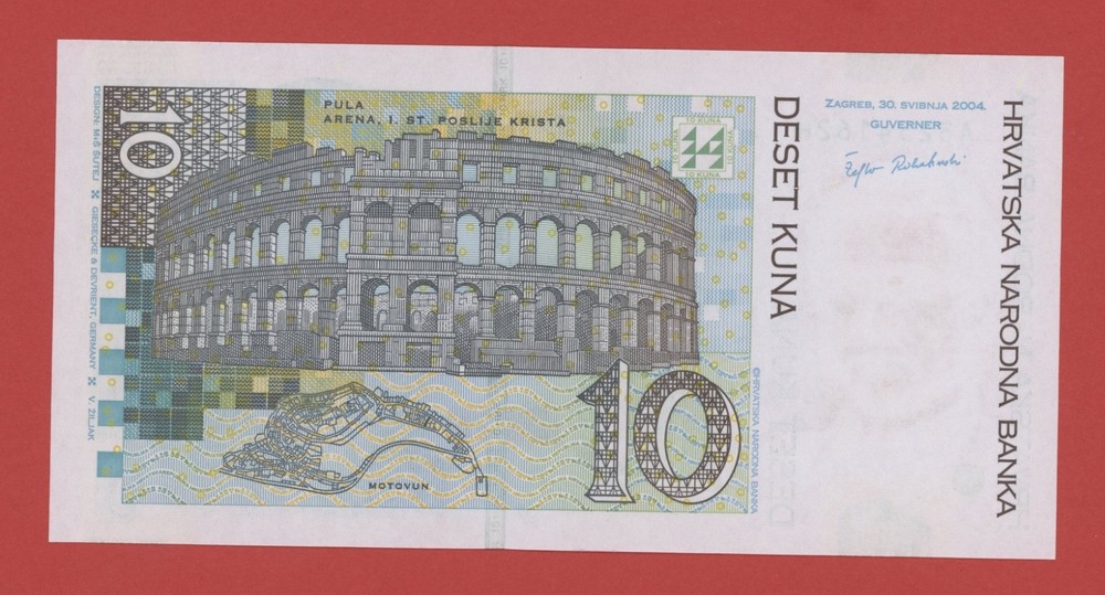 CROATIA 10 KUNA 2004 COMMEMORATIVE ISSUE PICK # 43 UNC.