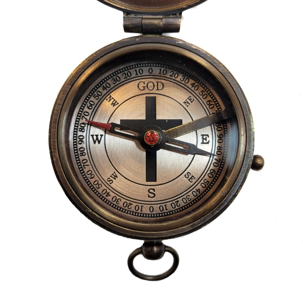 Personalized Compass Gift for Baptism, Confirmation | Religious Keepsake Engr...