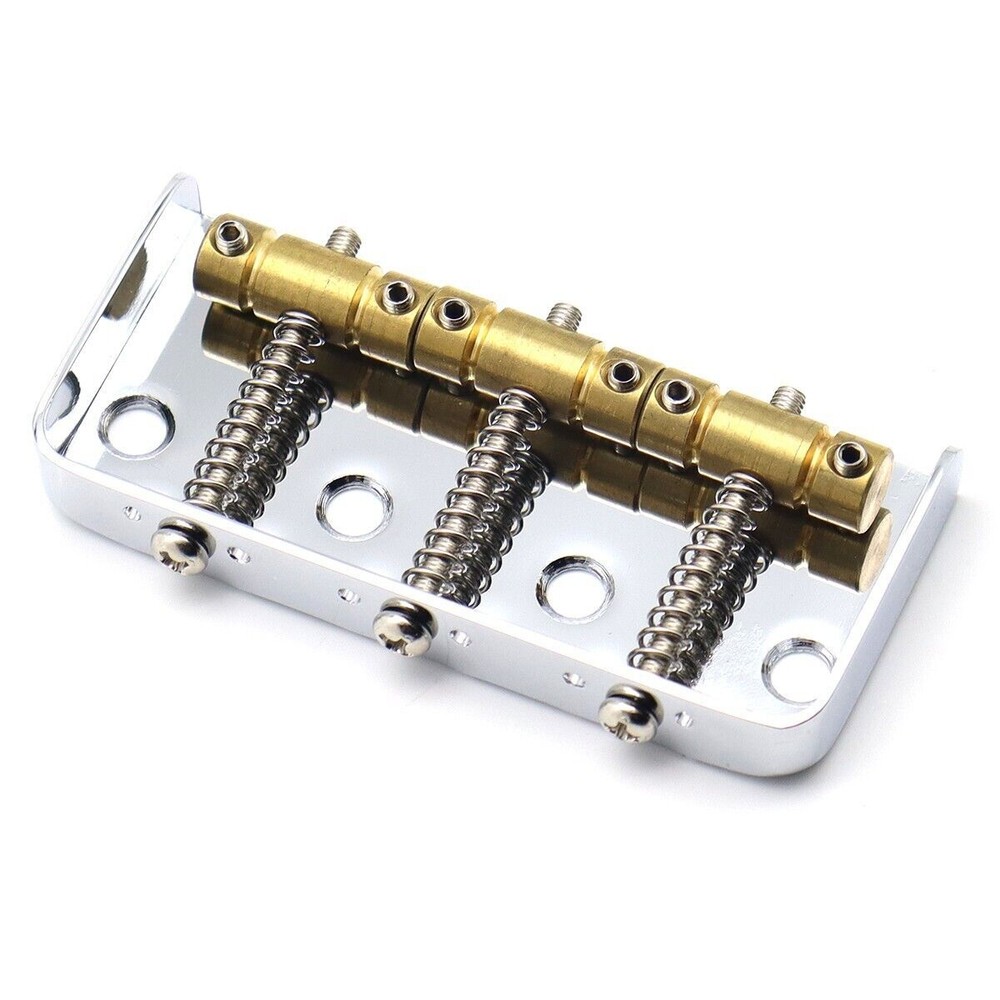 Silver Short Guitar Bridge Brass string code 3-Saddle for Tele Telecaster Guitar