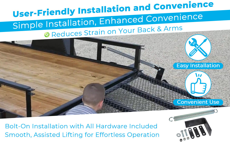 For most utility Trailer Tail Gate Spring Lift Assist Kit and trailer tailgates