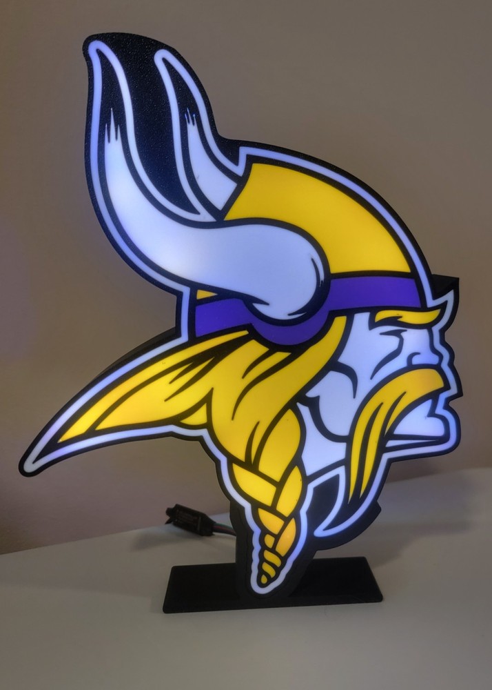 Custom 3d printed Mn Timberwolves, Vikings, or Wild light boxes