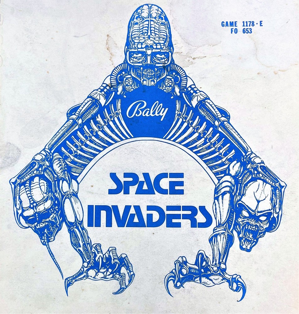 Bally Space Invaders Pinball Manual Schematics ORIGINAL