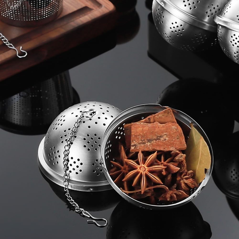 Extra Large Stainless Steel Spice & Tea Infuser Ball with Chain Hook