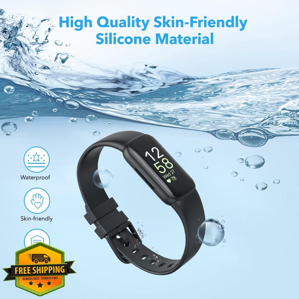 Fitbit Inspire 3 Bands 4 Pack Waterproof Sport Replacement