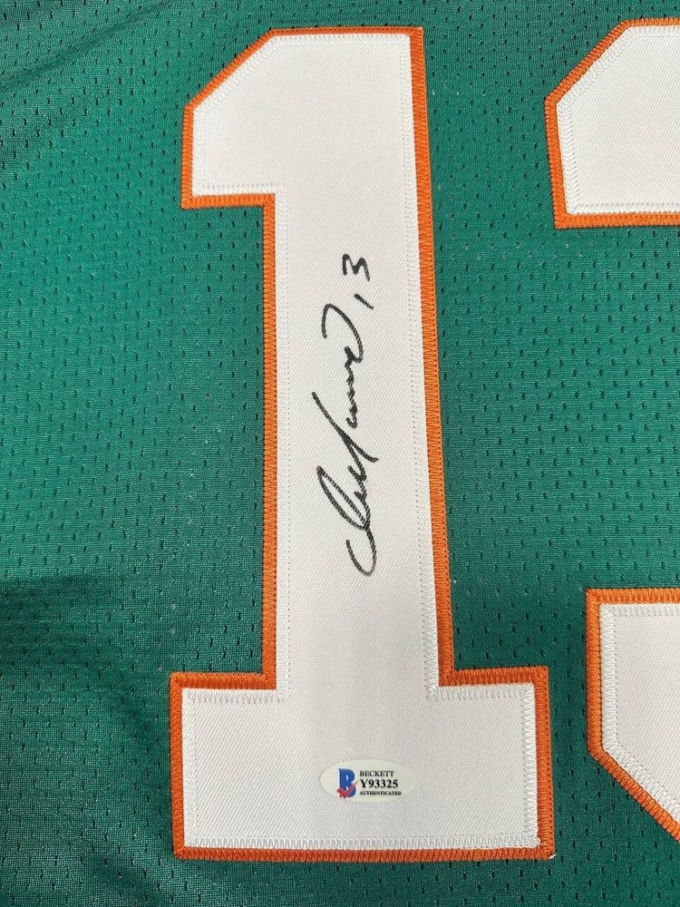 #13 Dan Marino Autographed Jersey Green Hand Signed BAS COA