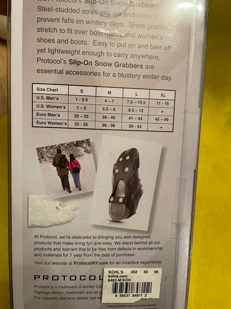 Protocol - Slip-On Snow Grabbers Size Medium New in Package