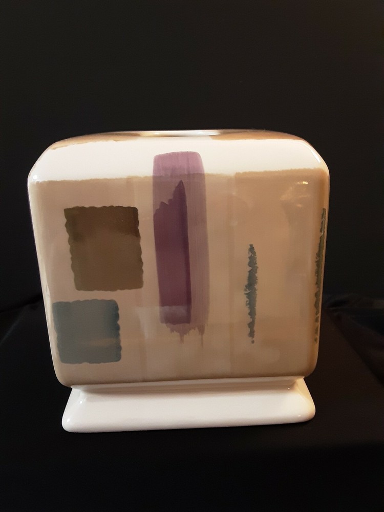 Horizons Tissue Box Cover Hand Painted Bath Accessories