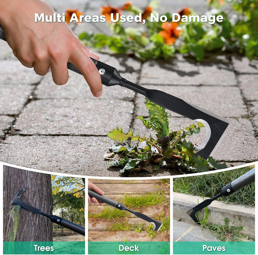 Crack Weeder, Manual Crevice Weeding Tool Weed Puller for Sidewalk Paver Deck Bo