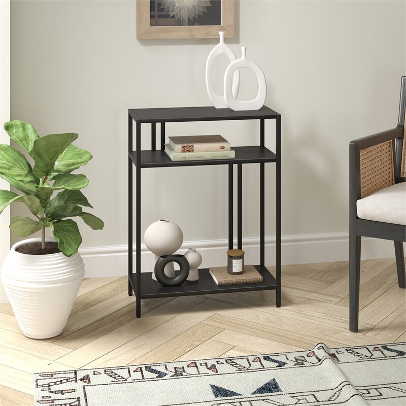 Henn&Hart 22" Blackened Bronze Metal Console Table
