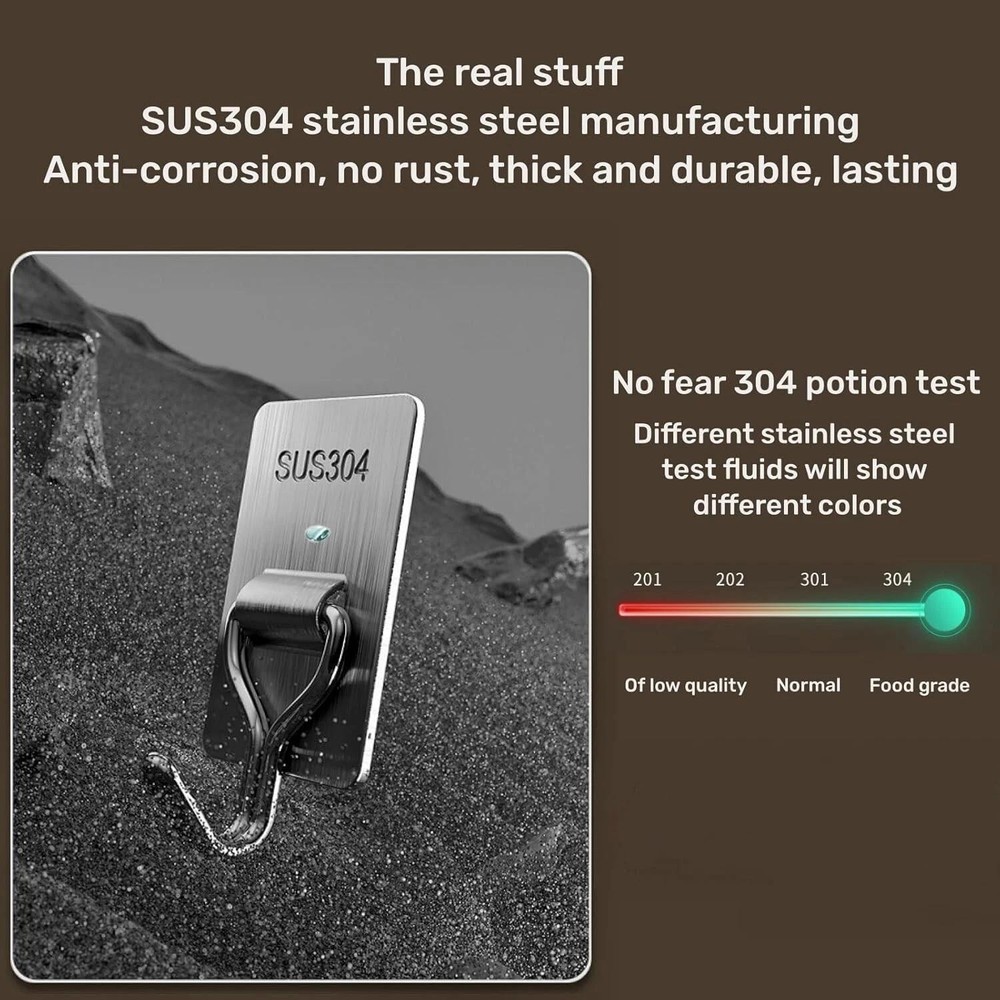 Multi-Purpose Stainless Steel Hooks-3M