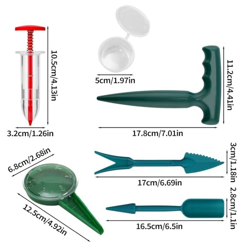 12pcs Mini Handheld Seed Spreader Kit, Small Planter Tool with Box Manual