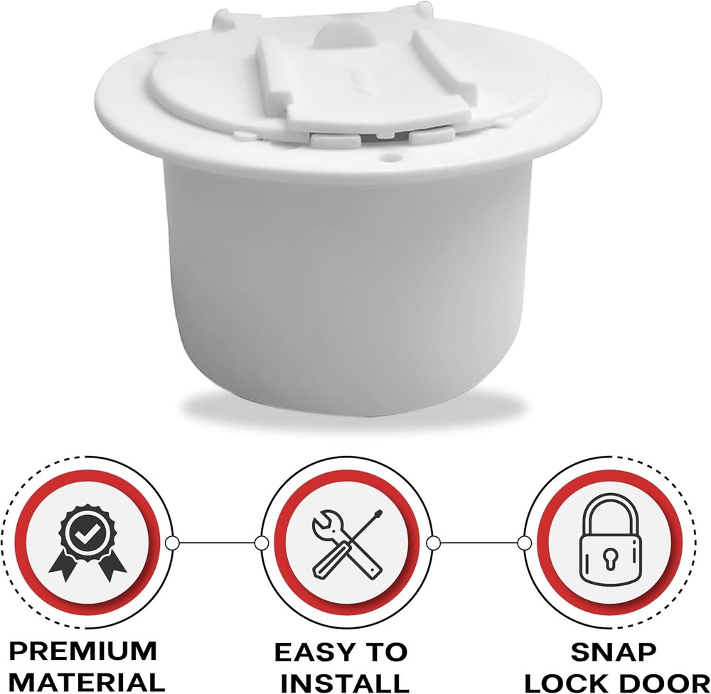 NU-SET | RV Electrical Cable Hatch | | 1 Pack, White