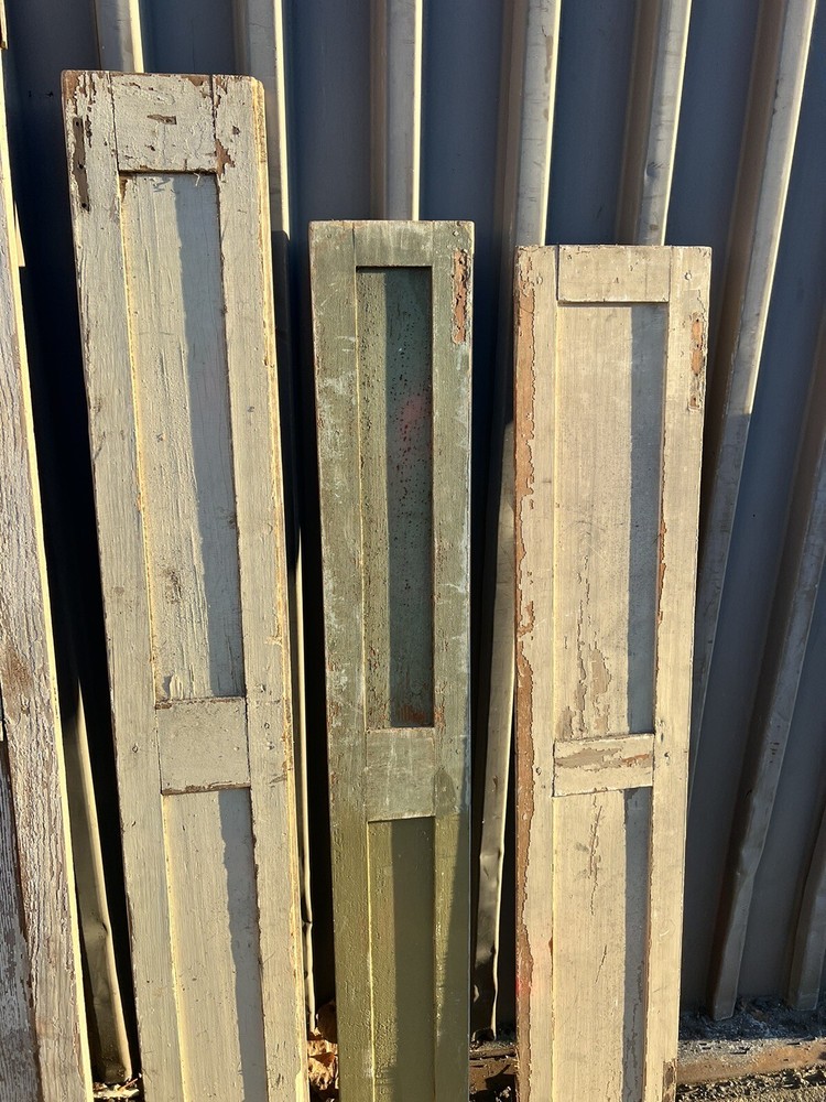5 INTERIOR shutters raised panel - c1750 home CT River valley 52-66” high
