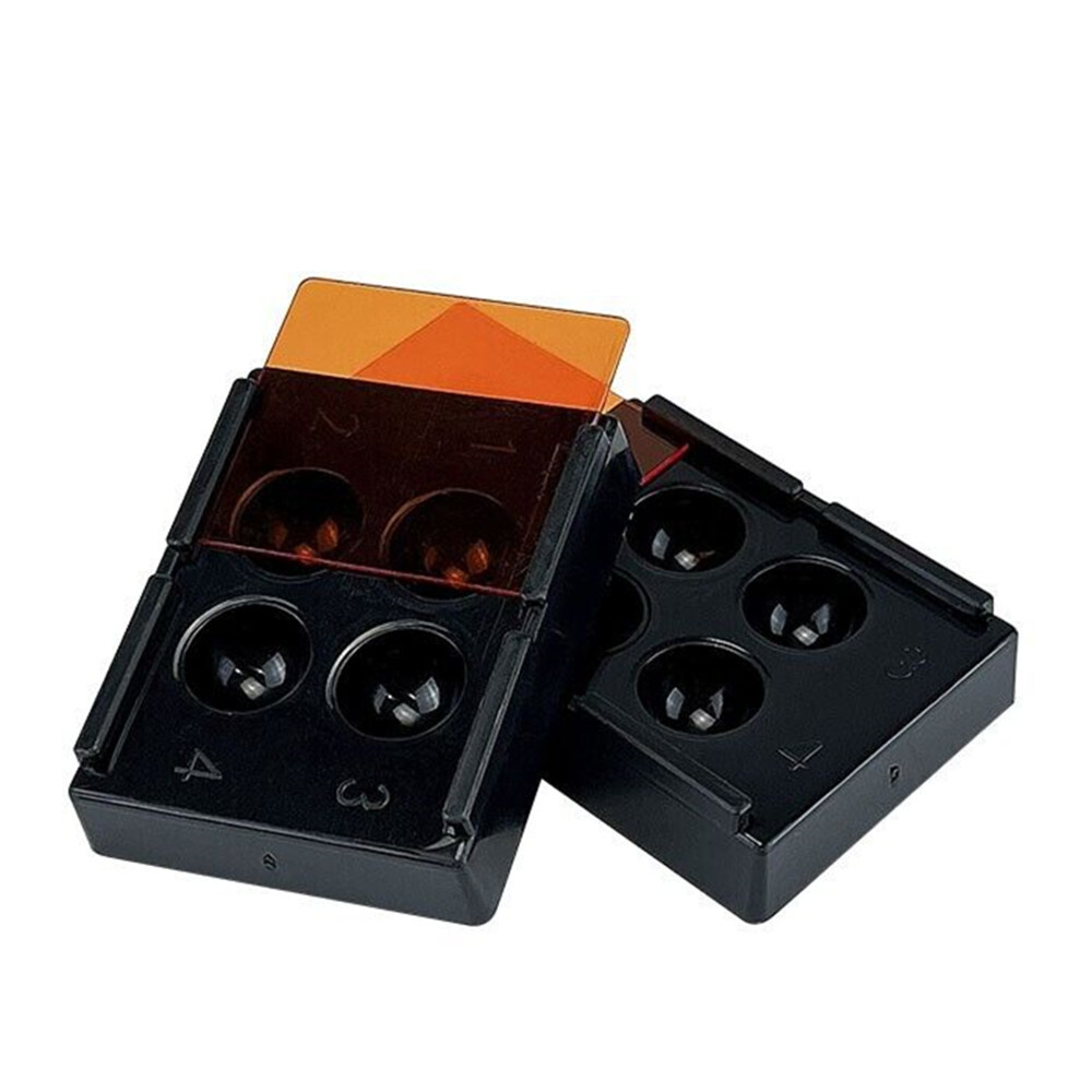 Dental Veneer Storage Box 4 Holes Teeth Patch Shading Light Organizer Retainer
