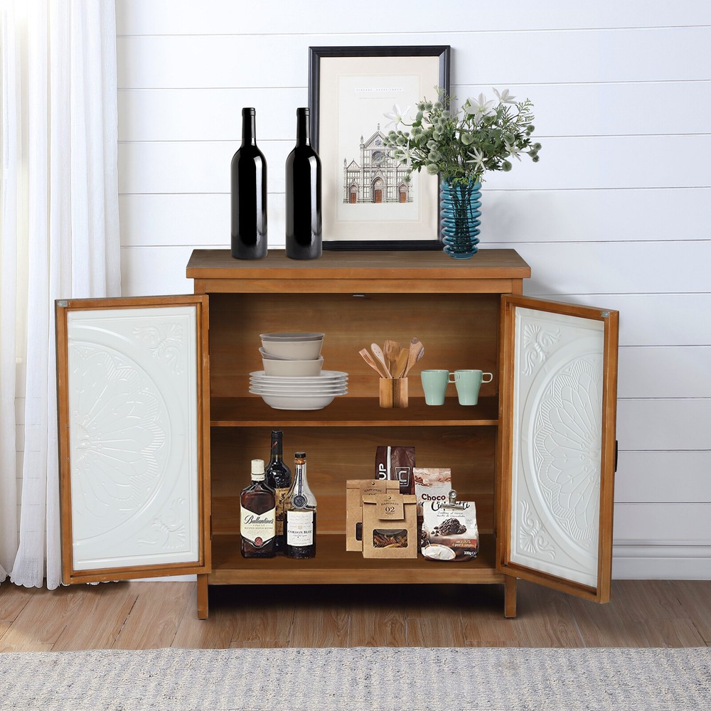 Accent Storage Cabinet 2 Doors Decorative Cabinet Buffet & Sideboard