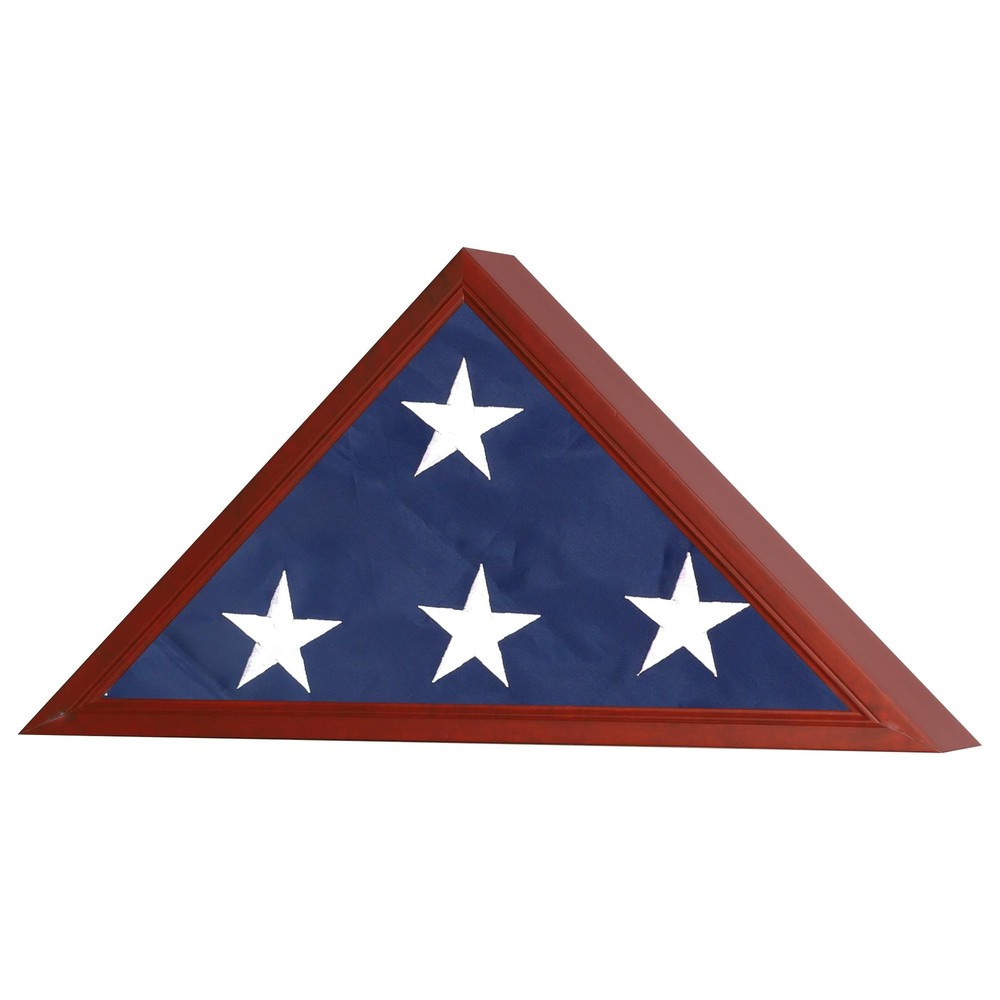 Flag Display Case Shadow Box Frame Holder for 4'x6' Folded Flag, Not for Burial