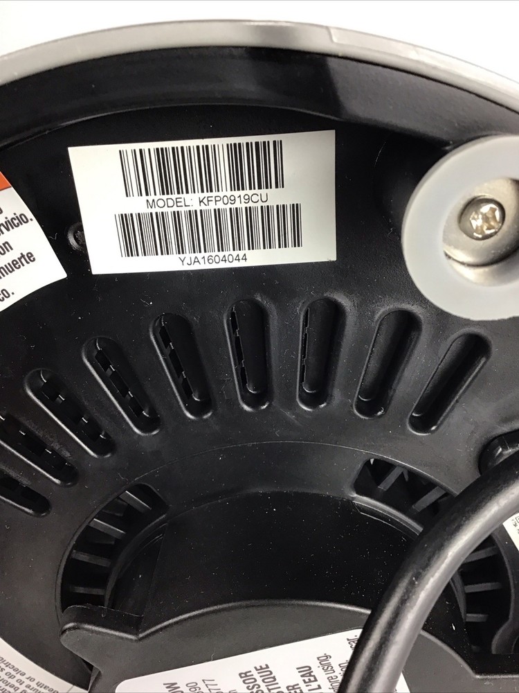 KitchenAid KFP0919CU 9C Food Processor - BASE ONLY - Silver - TESTED