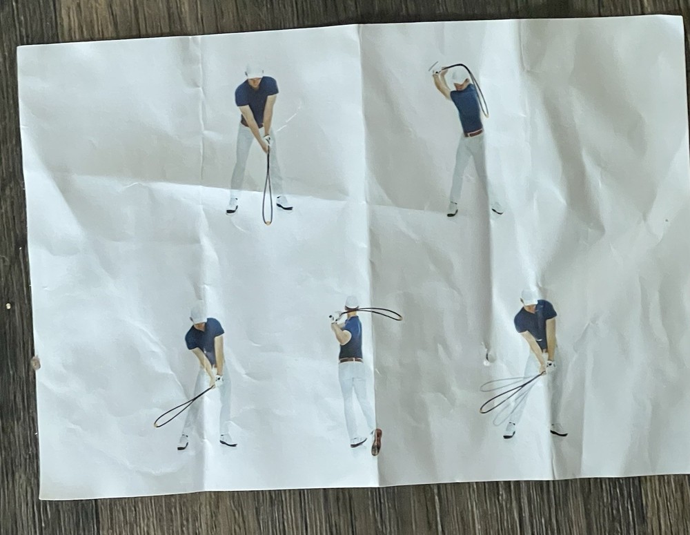 Golf Swing Trainer With Instruction Sheet And Storage Bag