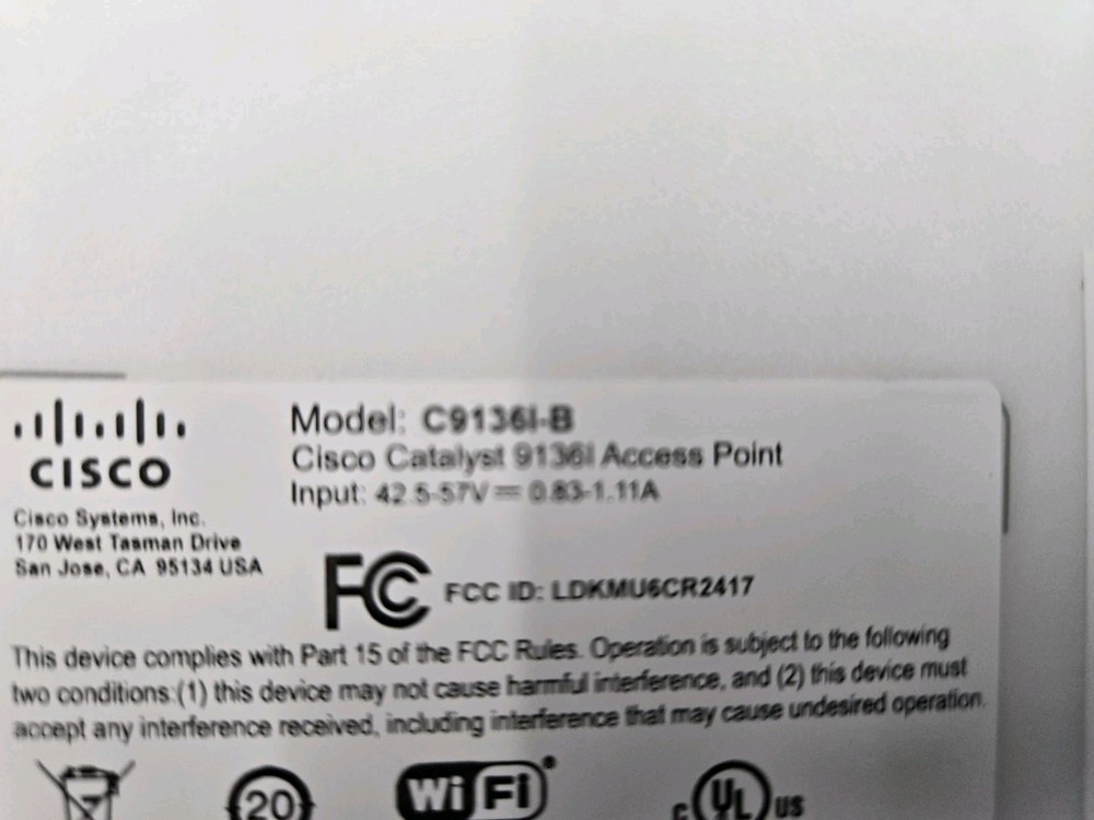 Cisco Catalyst C9136I-B Wireless Access Point