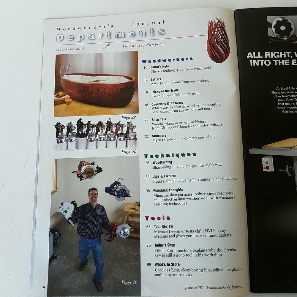 Woodworkers Journal May/June 2007 Volume 31 Number 3