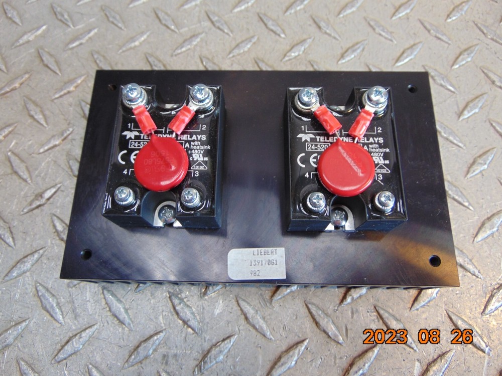 (2) TELEDYNE 45-520 SOLID STATE RELAYS MOUNTED 13917061 LIEBERT