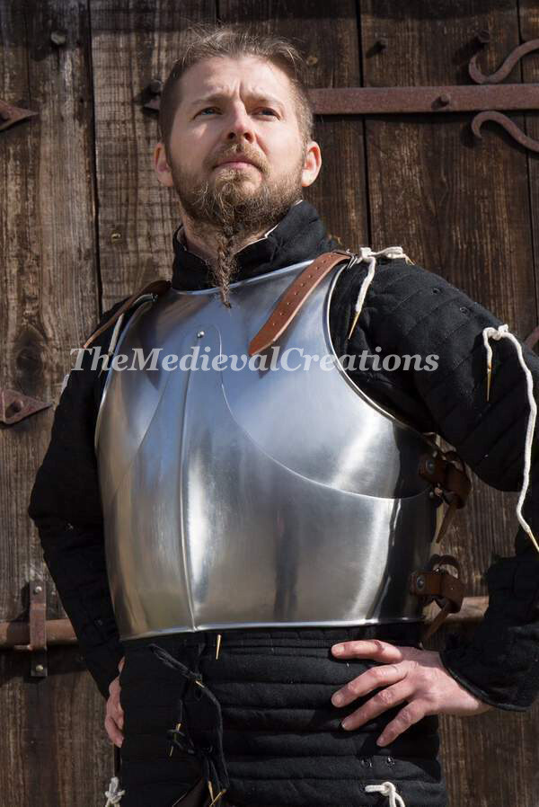 Medieval Steel Jacket Armor, Cuirass Armor, Combat Bascinet Chest Armor