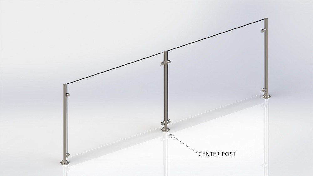 Stainless Steel Sneeze Guard Post
