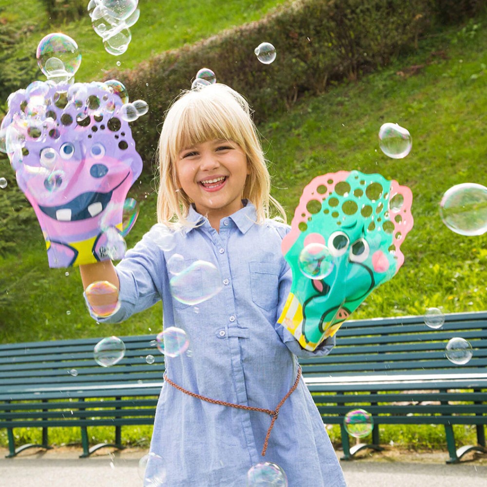 5pk Glove-A-Bubbles Bubble Gloves Bubbles Maker, Solution Pouch Included