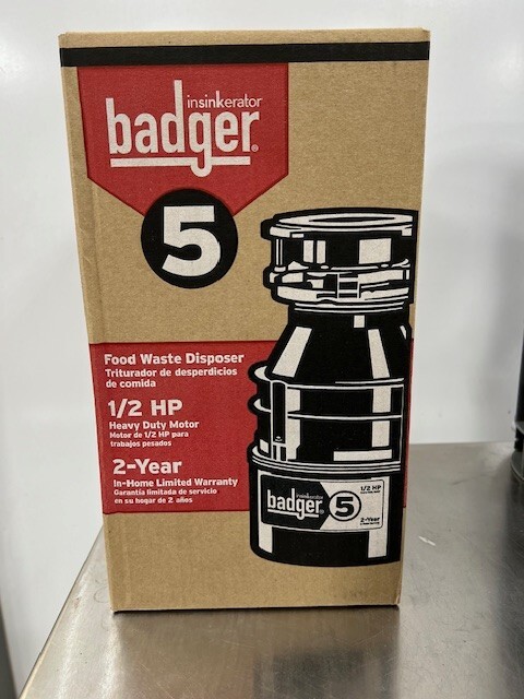 InSinkErator Badger 5 1/2HP Garbage Disposal - New In Box