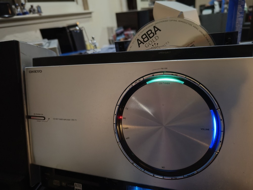 ONKYO D-T1 CD MD Player Silver Operation Confirmed w/remote