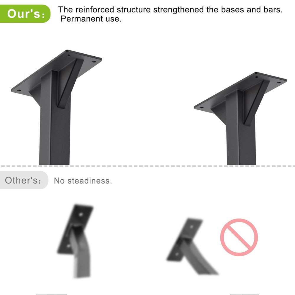 48" Heavy Duty Ceiling Mount Pull Up Bar - Adjustable Height, Easy Install