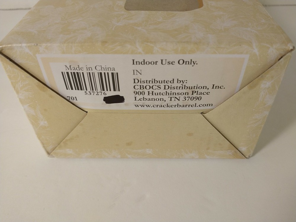 Decrotive Cracker Barrel Easter Christian Clay Cross Open Box