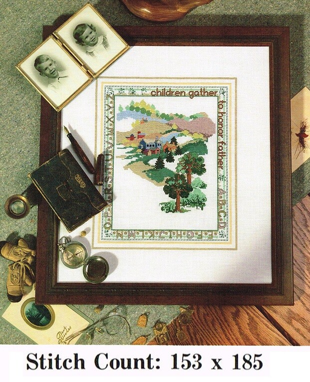 A SAMPLER FOR FATHER  CROSS STITCH  PATTERN ONLY -   3AN