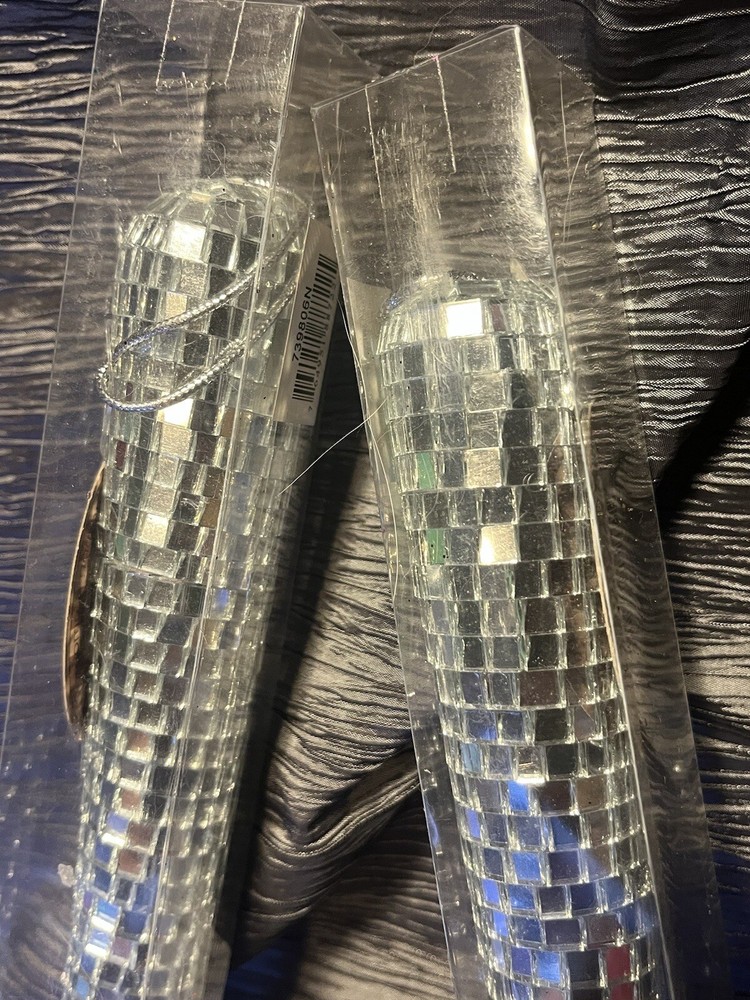 Mirror Ball Icicle Ornament 4 Piece Set