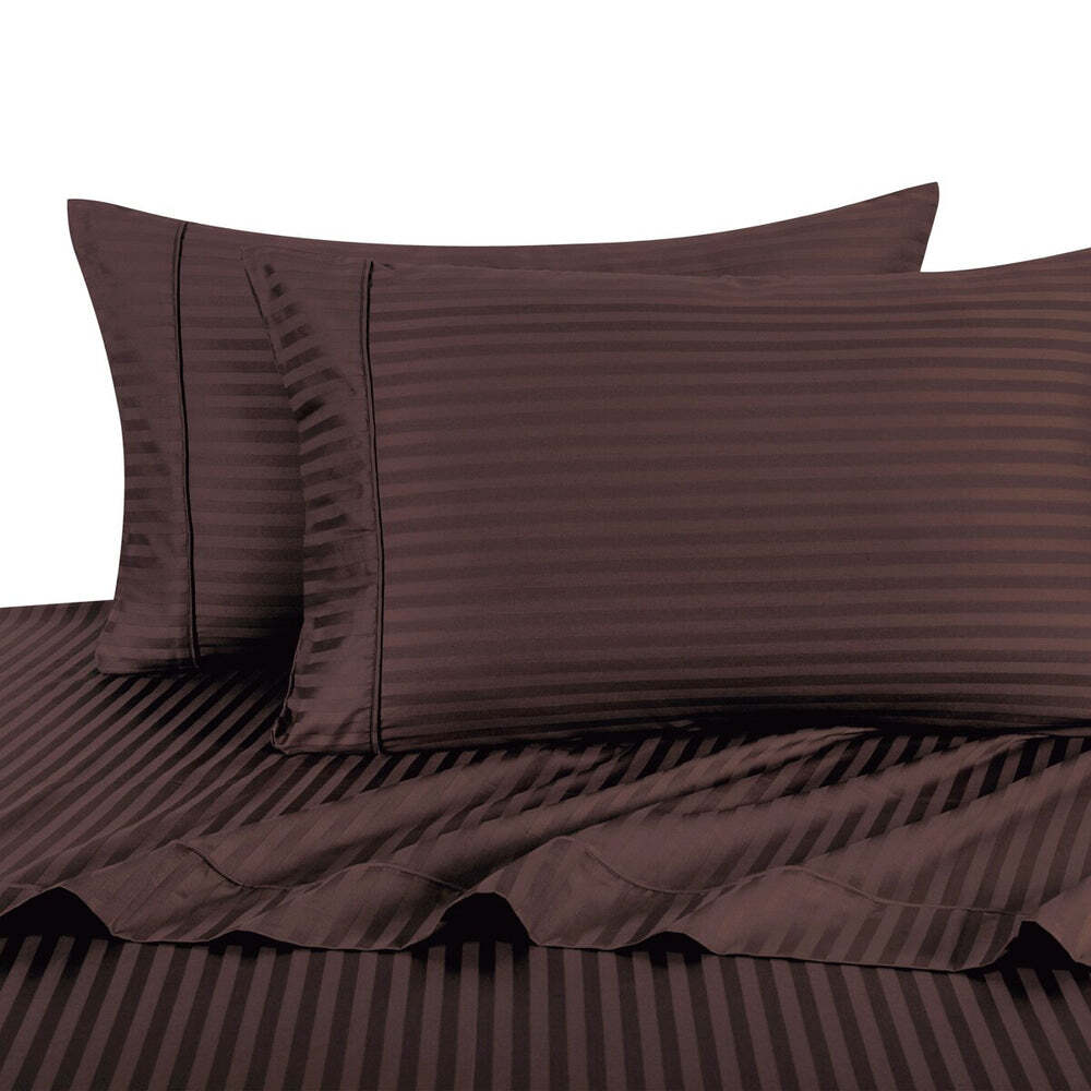 GoLinens Olympic Queen Sheet Set - Striped 300 Thread Count