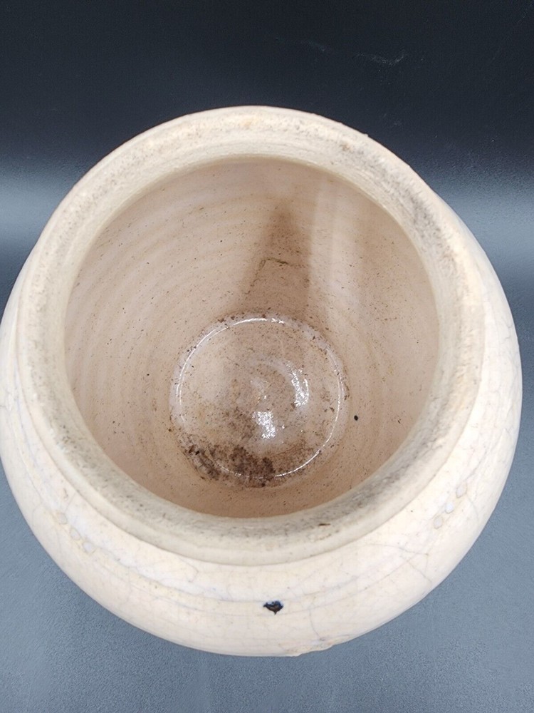 Studio Art Pottery Vase 6 3/4” Tall Signed Crackled