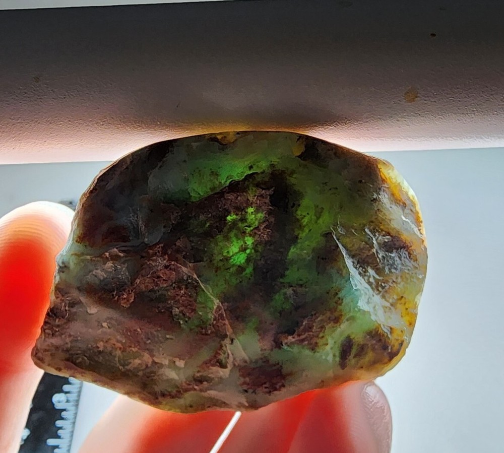 154ct AAA Peruvian Blue Opal Lapidary Rough with Dendrites - GEMMY ROUGH