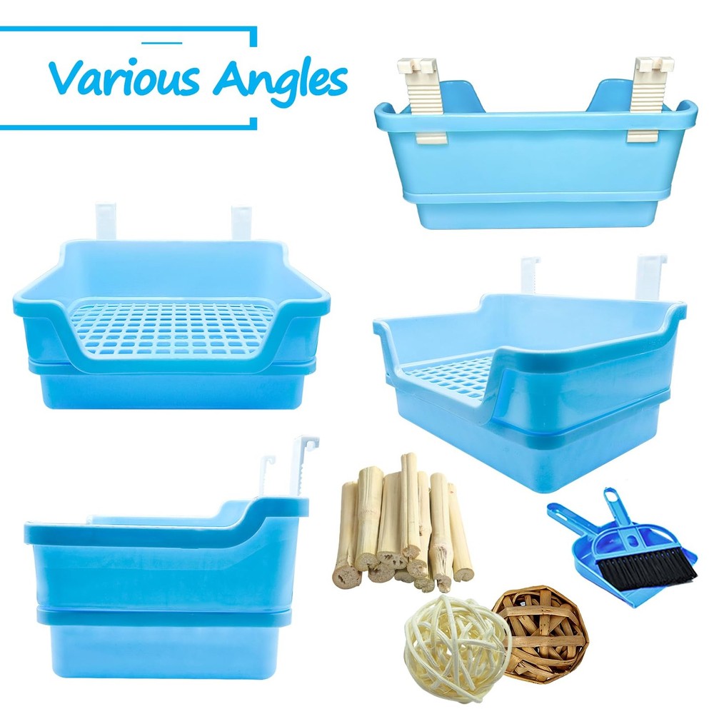 Hamiledyi Extra Large Rabbit Litter Box Corner Potty for Small Animals