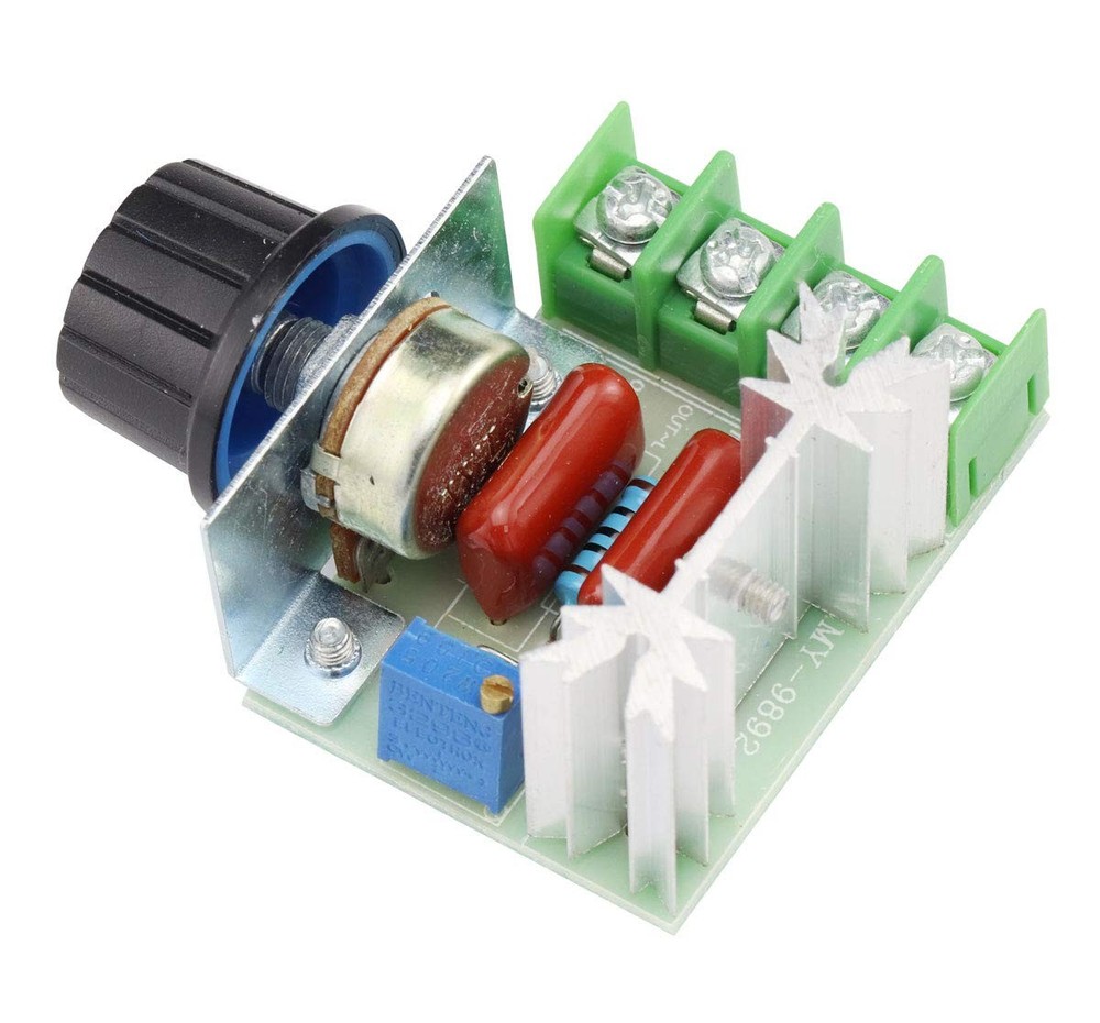 2 PCS Motor Dimmer Speed Controller Module Adjustable AC 50-220V 25A 2000W