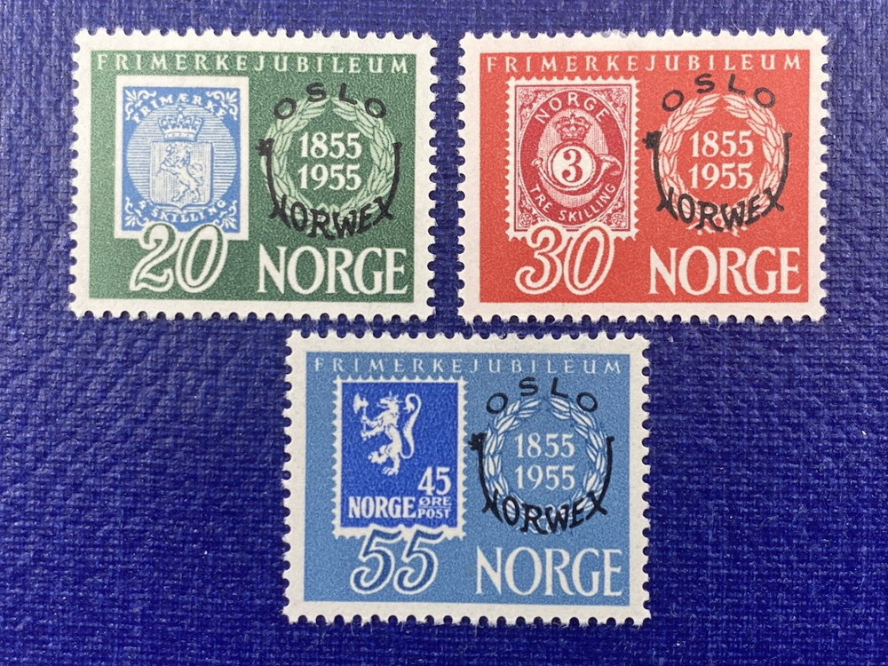 Norway 1955 Stamps Scott# 340-42 Mint LH
