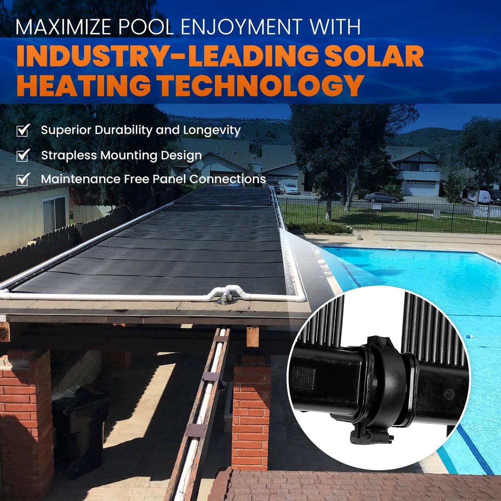 Industrial Grade Solar Pool Heater Panel - Advanced High-Wind Mounting Security