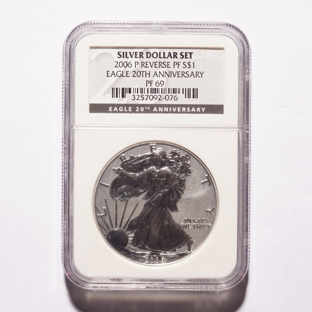2006-P Silver American Eagle Dollar Reverse Proof NGC PF69