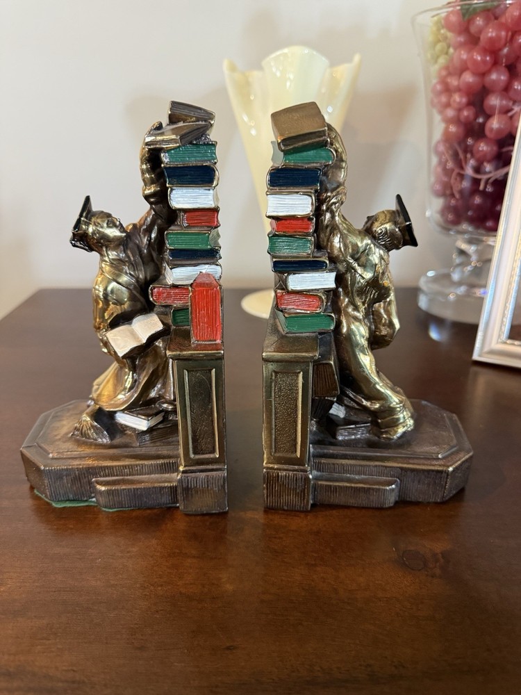 Dodge Bronze Graduate Bookends Excellent Look