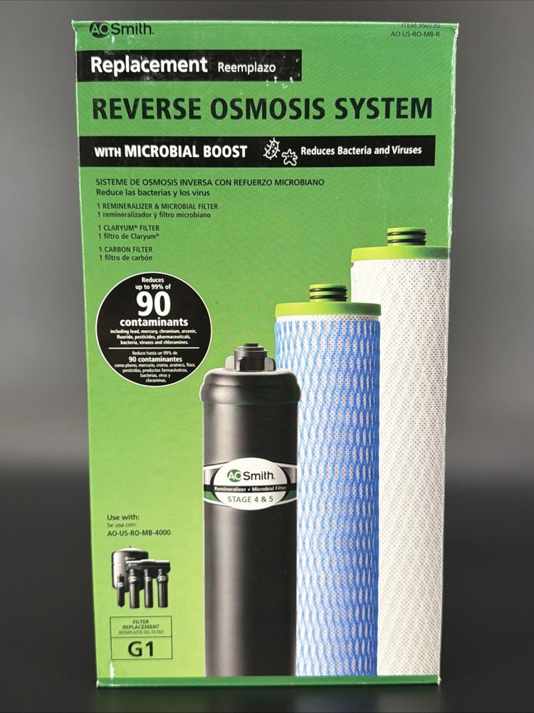 A.O. SMITH 960790 Reverse Osmosis System Replacement Filter Set-BRAND NEW