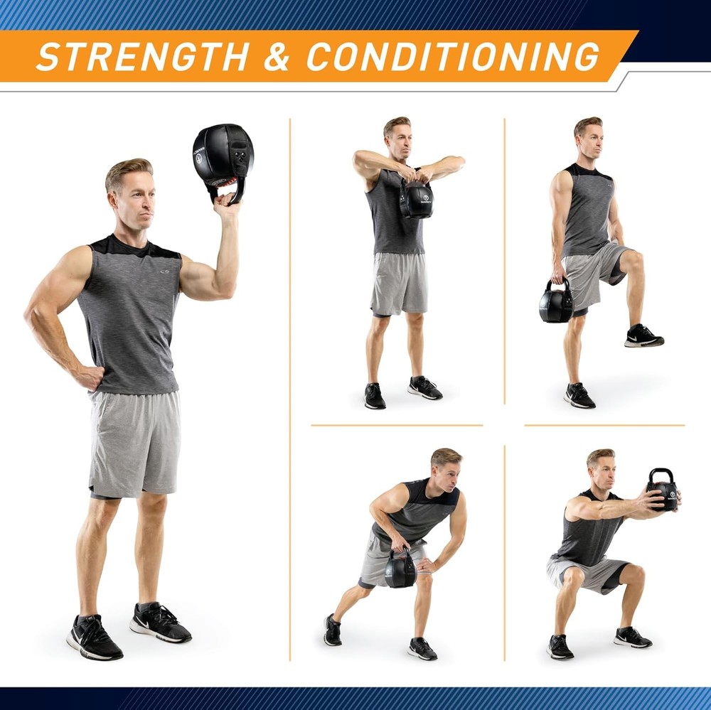 Soft Kettlebell with Handle for Weightlifting, Conditioning, Strength Trainin...