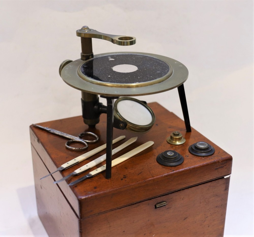 Rare Watson circular dissecting microscope by Heath, 1860s'