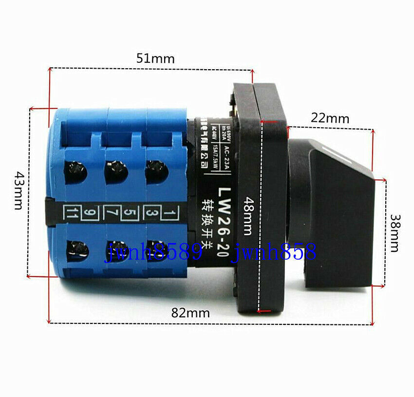 Milling Machine 3 Section LW26-20 Import Forward Reverse Switch The Mill Tool