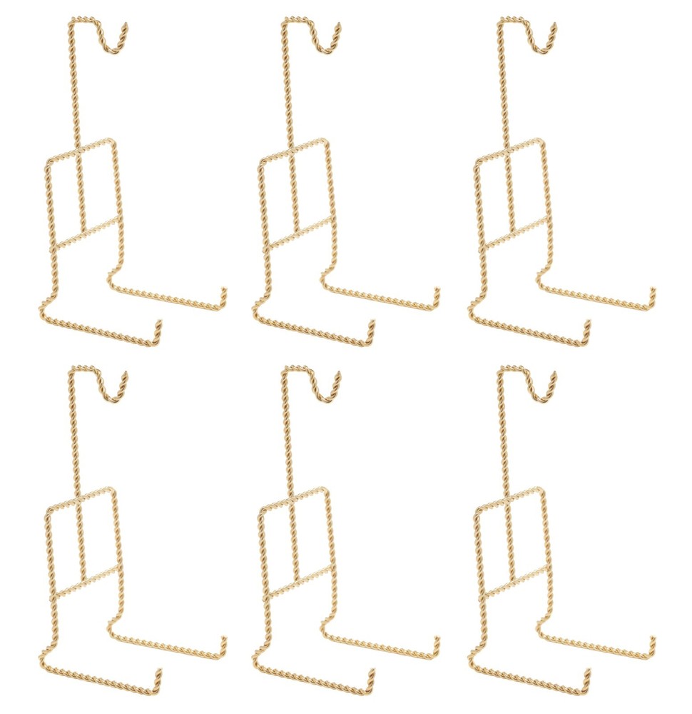 Tea Cup and Saucer Display Stand - Twist Wire Holder Rack - 6 Pack