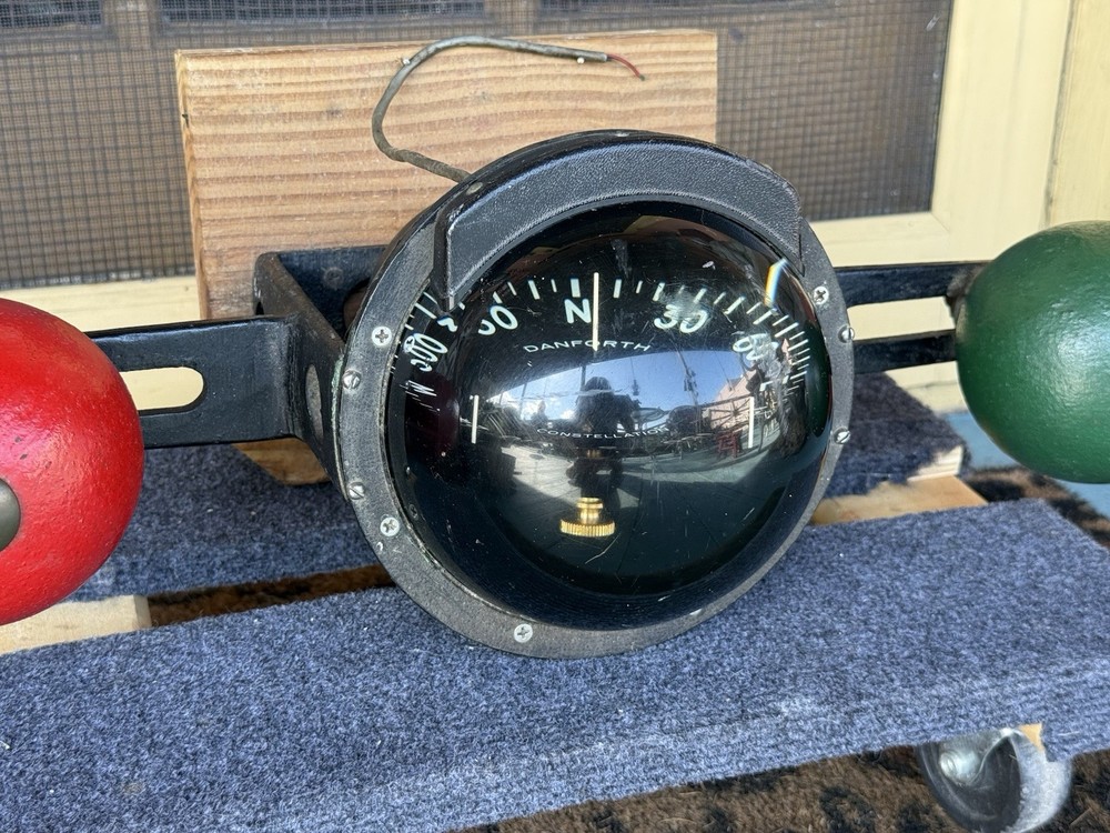 Vintage DANFORTH CONSTELLATION Ships Binnacle Compass
