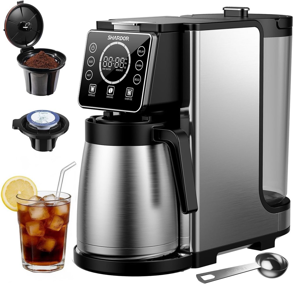 SHARDOR Programmable 5 Cup Drip Coffee Maker, Single Serve Hot & Iced Coffee Mac